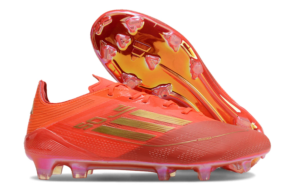 Chuteira Adidas F50 X Campo - Laranja/Dourado