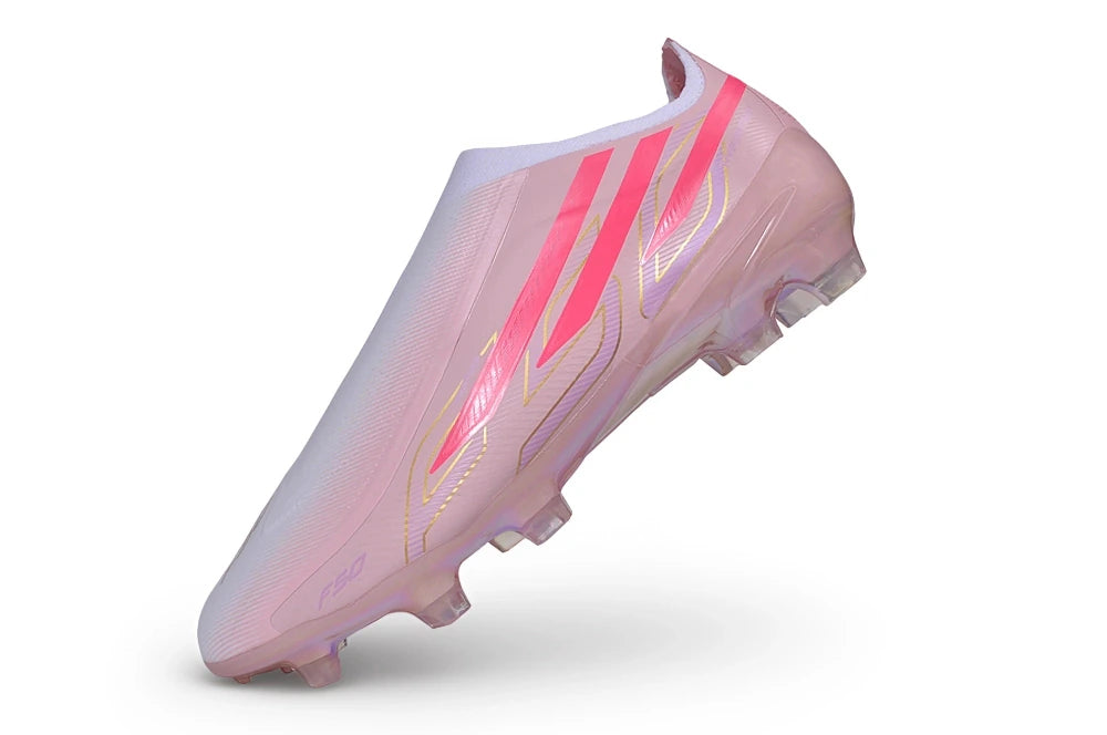 Chuteira Adidas F50 Hyperfast Laceless FG - Rosa