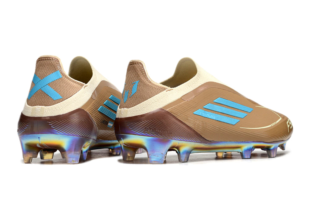 Chuteira Adidas F50 X Laceless Campo - Marrom
