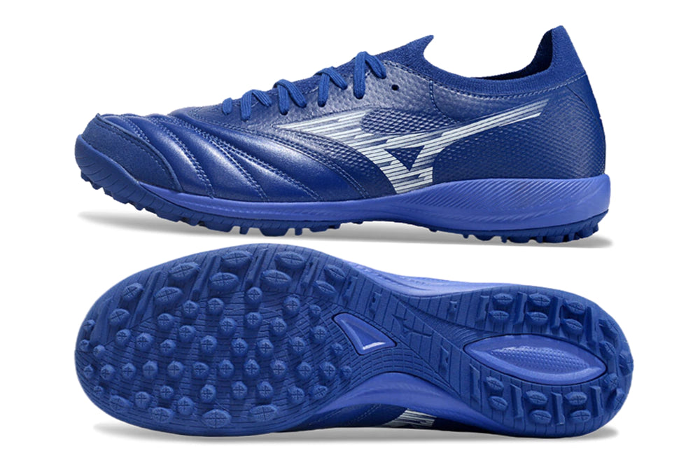 Chuteira Miuzno Morelia Neo Sala β Society - Azul/Branco