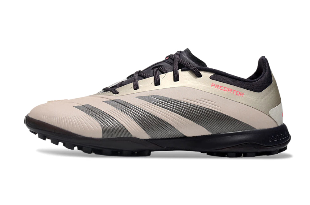 Chuteira Adidas Predator PredStrike Elite Society - Marrom/Preto/Rosa