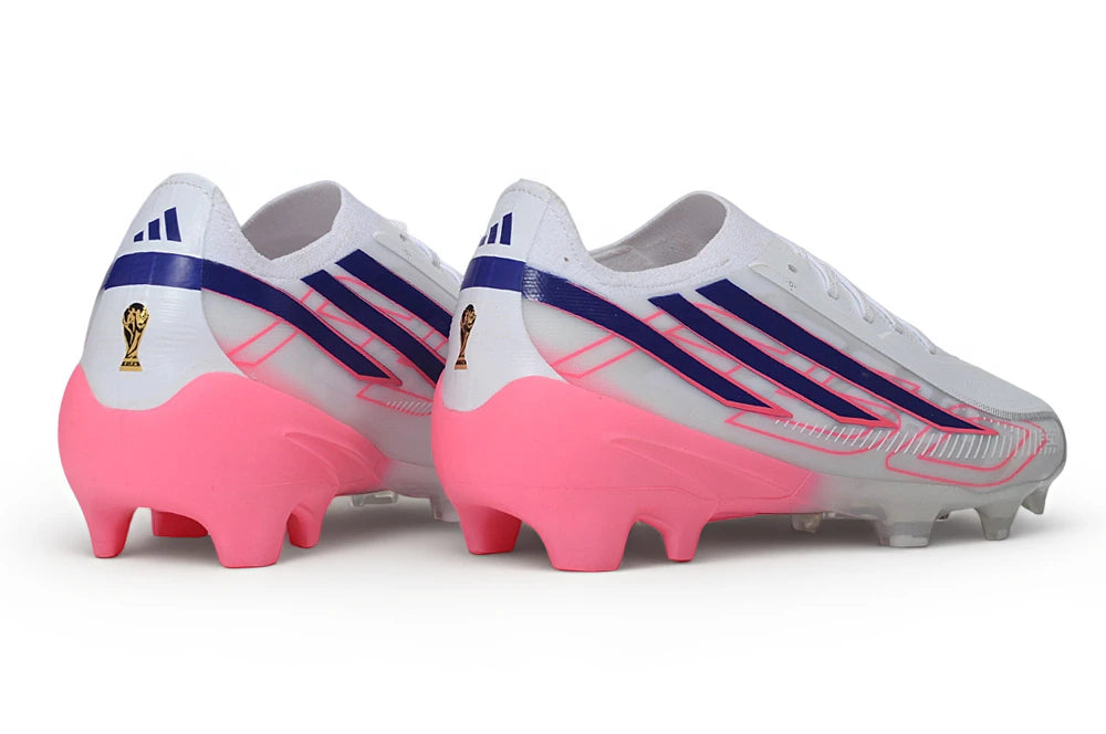 Chuteira Adidas F50 Hyperfast Eltie FG - Rosa/Branco