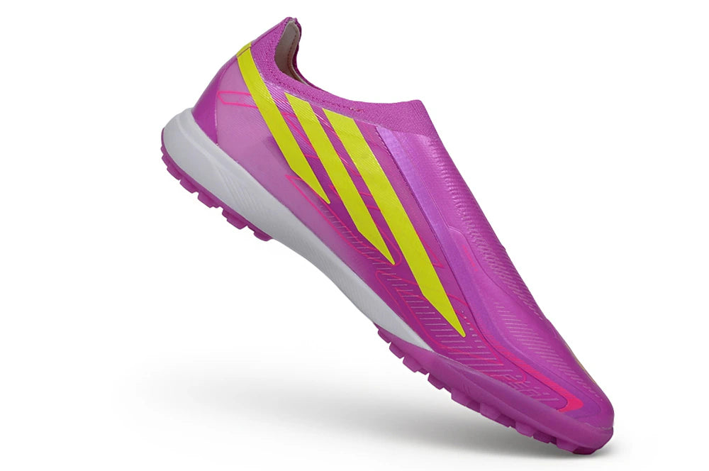 Chuteira Adidas F50 Hyperfast Laceless TF - Rosa