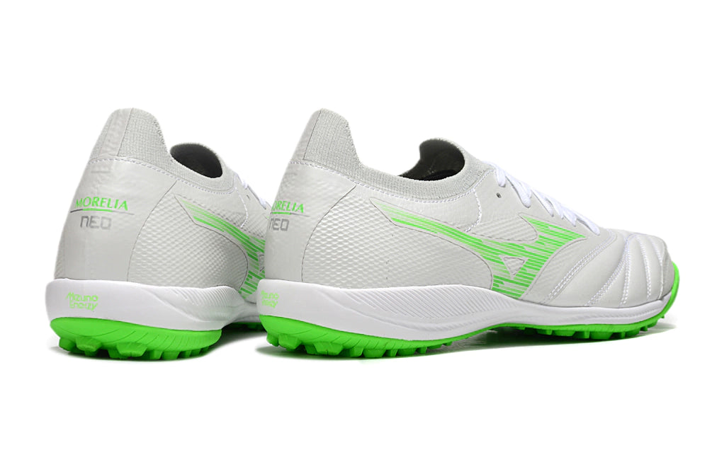 Chuteira Miuzno Morelia Neo Sala β Society - Branco/Verde