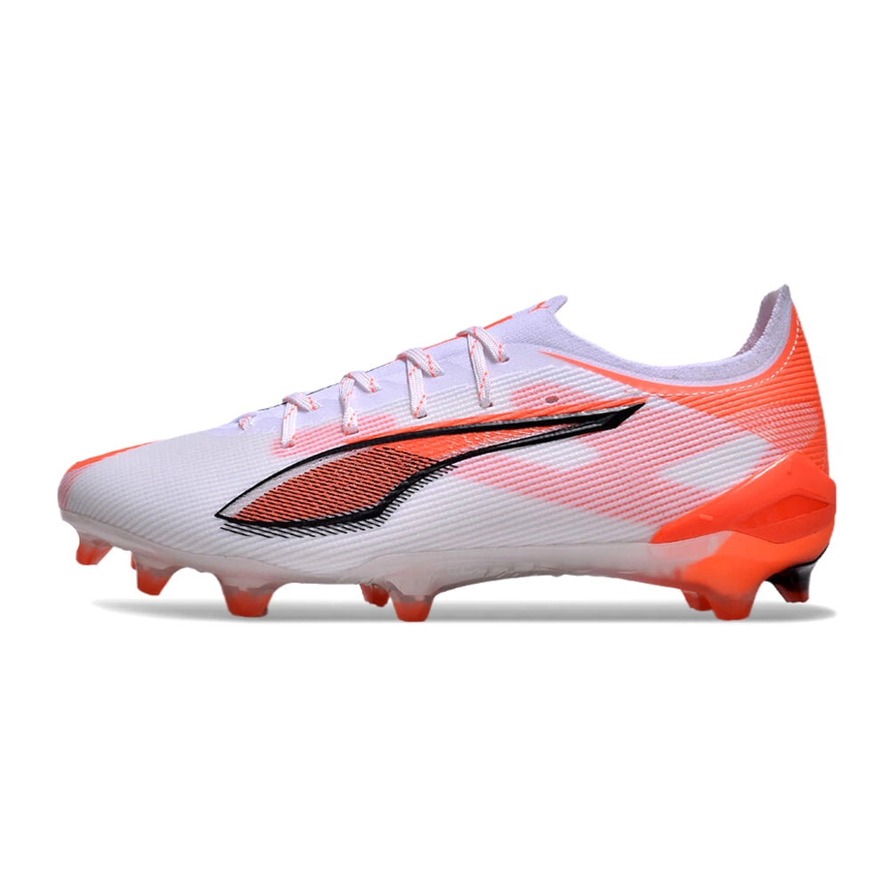 Chuteira Puma Ultra 5 Campo FG - Branco/Laranja