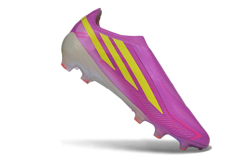 Chuteira Adidas F50 Hyperfast Laceless FG - Rosa