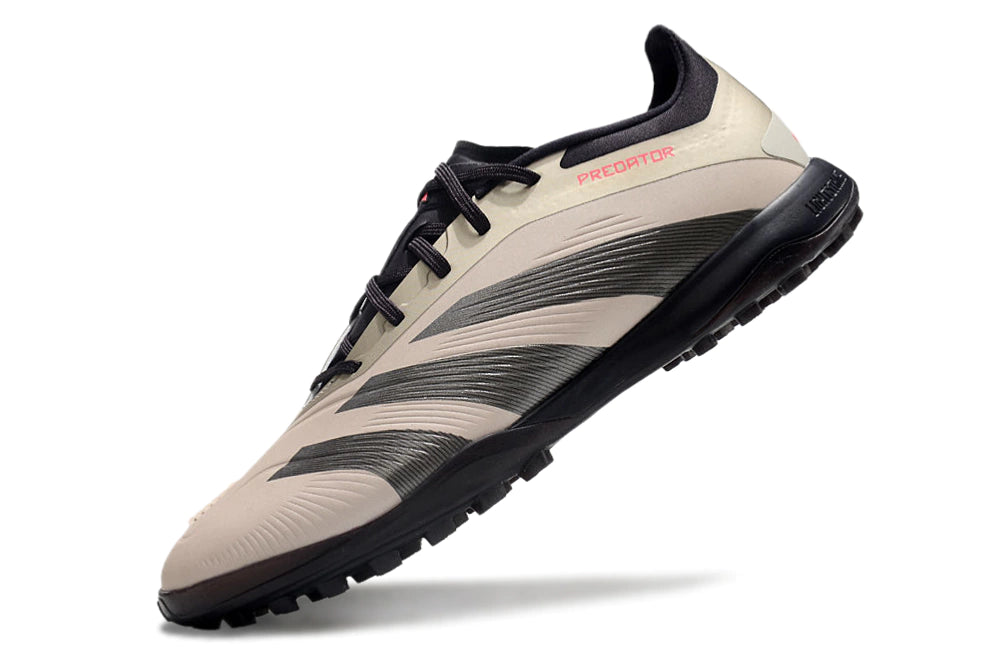 Chuteira Adidas Predator PredStrike Elite Society - Marrom/Preto/Rosa