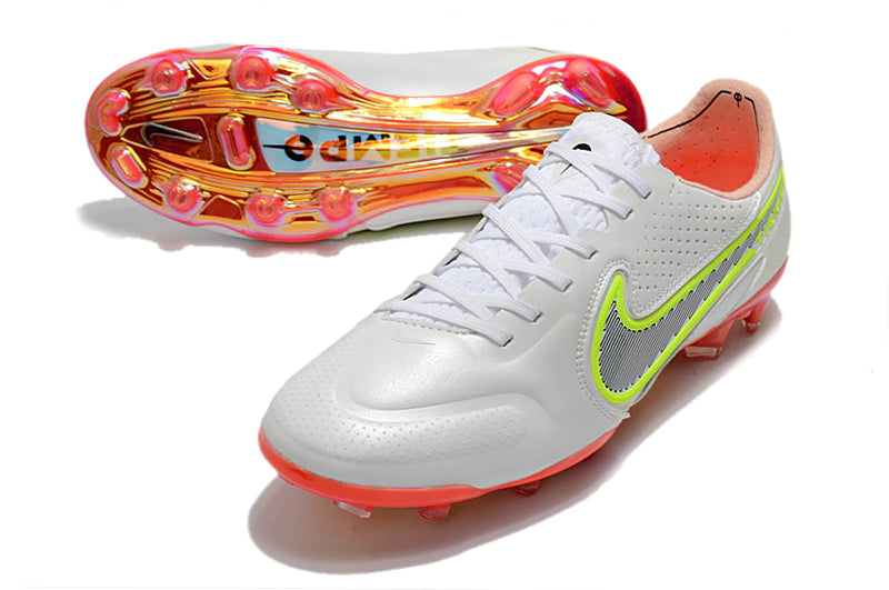 Chuteira Nike Tiempo 9 Elite Campo FG - Branco/Vermelho