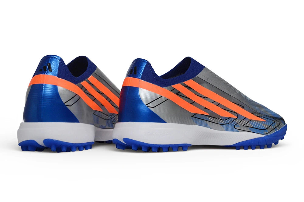 Chuteira Adidas F50 Hyperfast Laceless TF - Prata