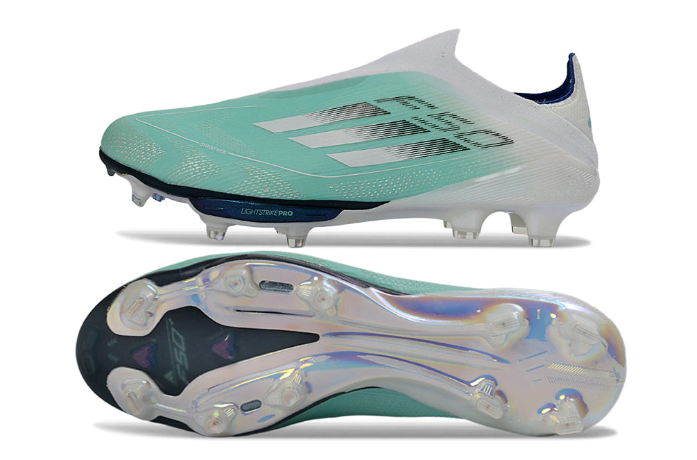 Chuteira Adidas F50+ Elite Campo - Azul/Branco