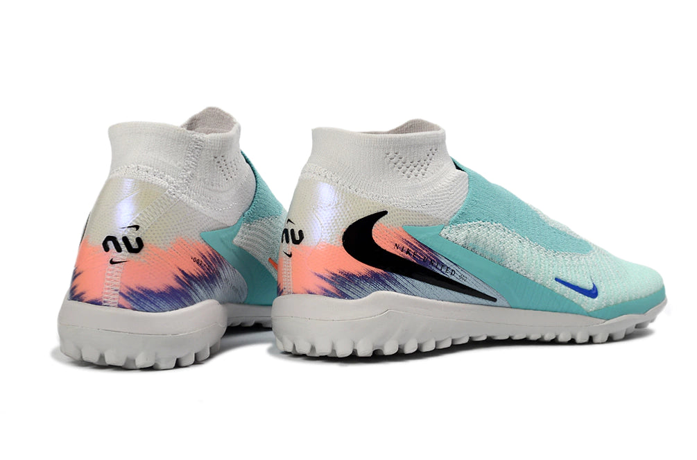 Chuteira Nike Phantom ReactX 6 Pro Botinha Society TF - Azul