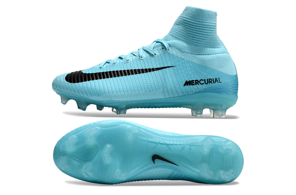 Chuteira Nike Mercurial Superfly 5 Elite Campo - Azul/Preto