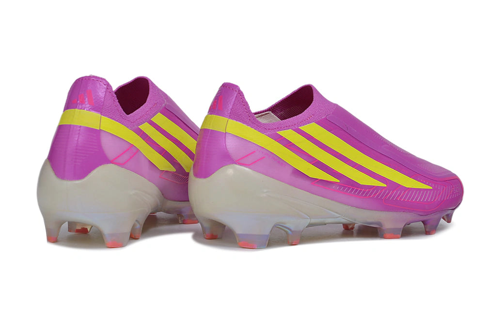 Chuteira Adidas F50 Hyperfast Laceless FG - Rosa