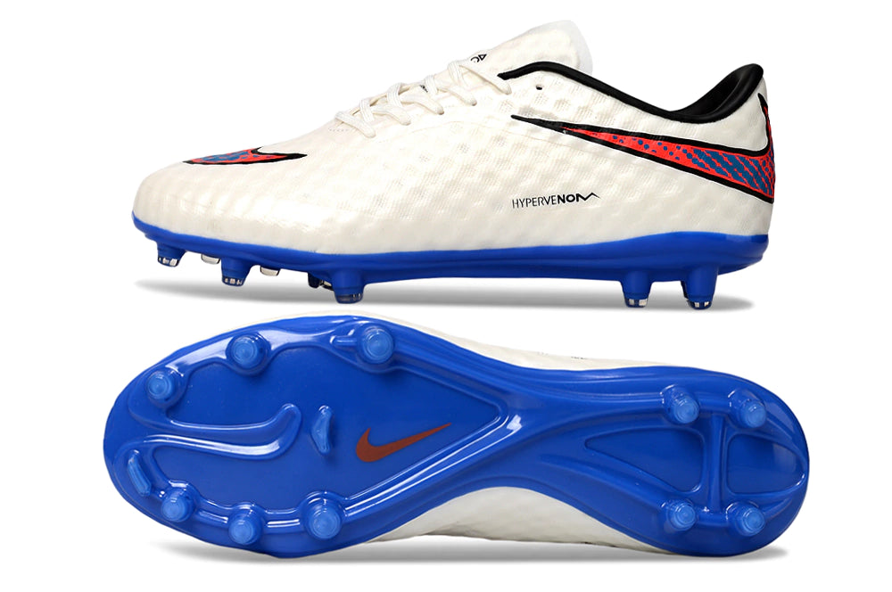 Chuteira Nike Hypervenom Phantom FG - Branco/Azul