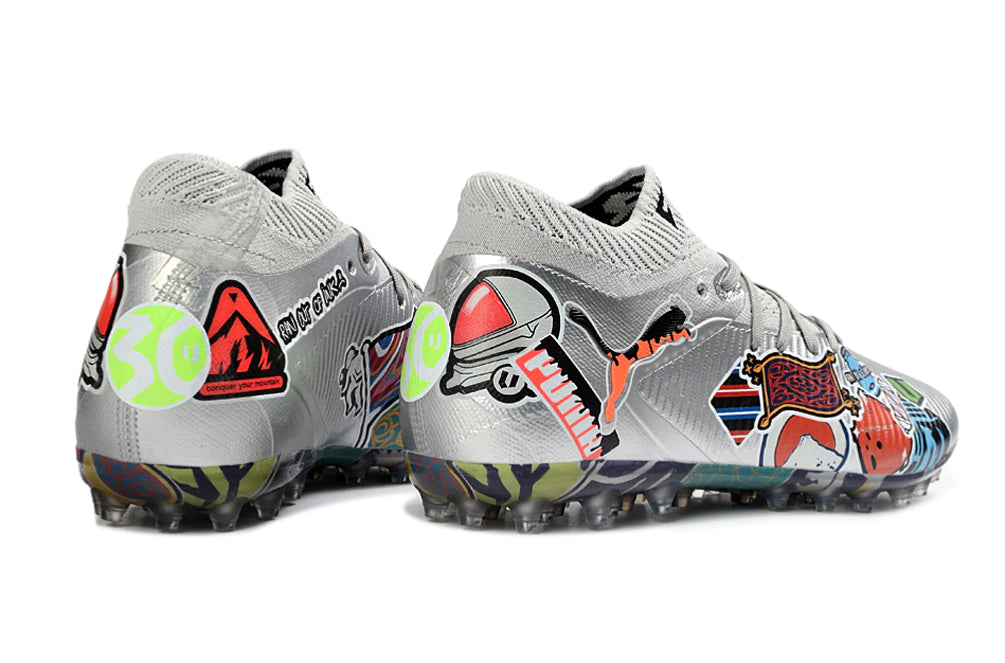 Chuteira Puma Future 8 Match MG - Prata