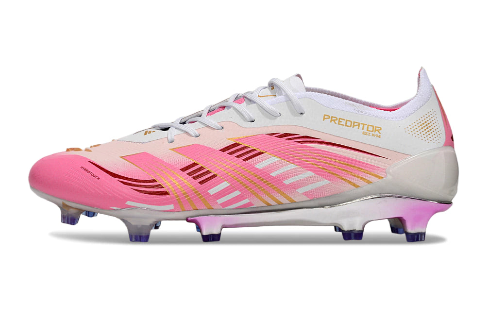 Chuteira Adidas Predator Elite 25 Campo FG - Branco/Rosa