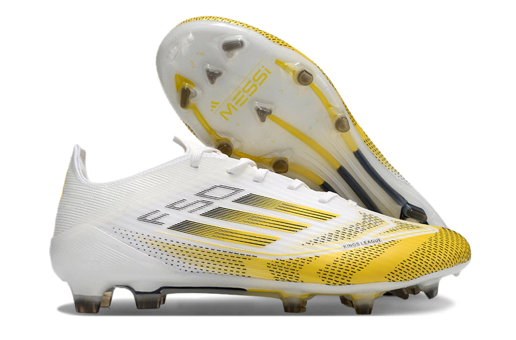 Chuteira Adidas F50 X Campo - Branco/Amarelo