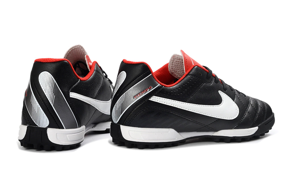 Chuteira Nike Tiempo 5 Society - Preto/Vermelho