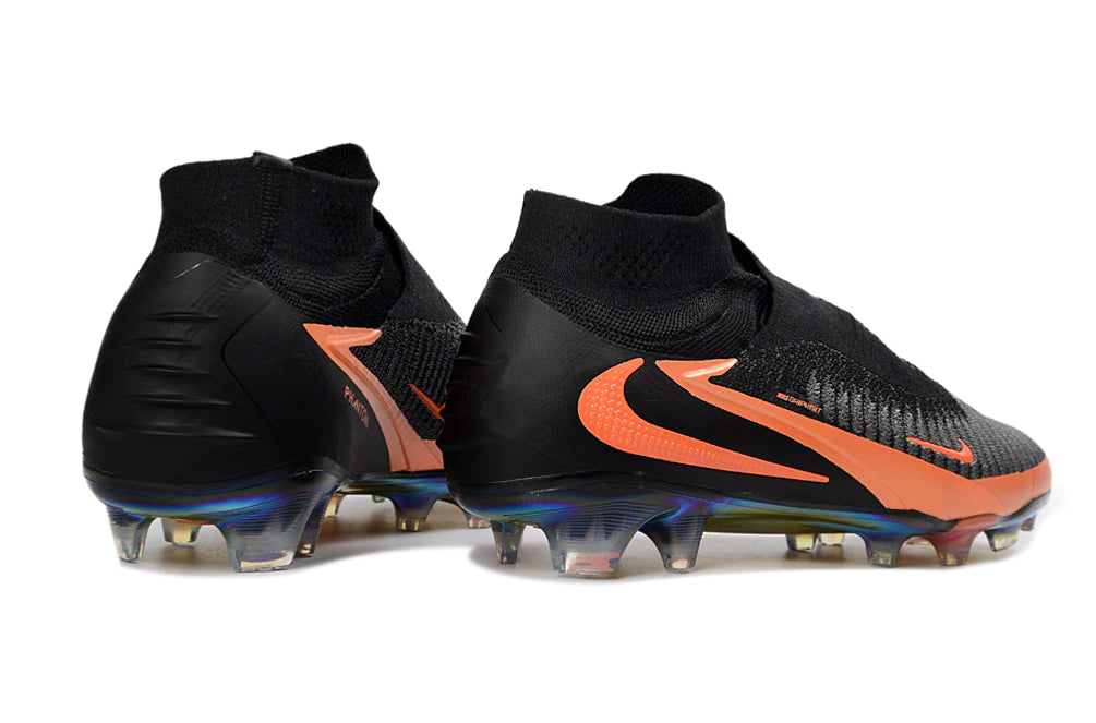 Chuteira Nike Phantom 6 Elite Botinha Campo - Preto/Laranja