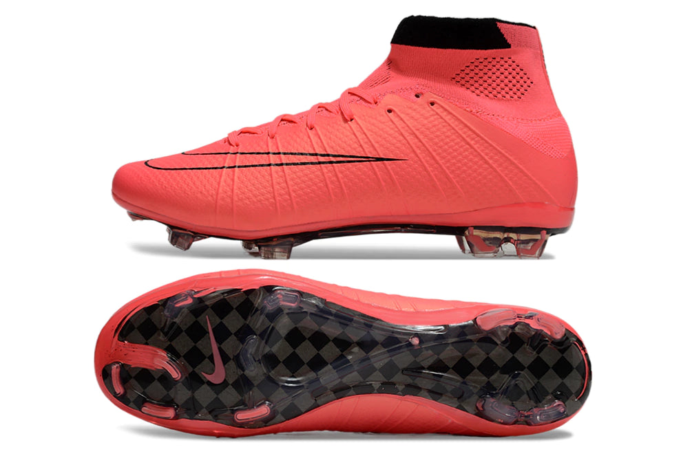 Chuteira Nike Mercurial Superfly 4 Elite Campo - Laranja/Preto