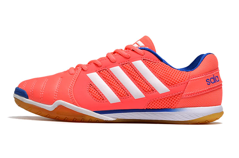 Chuteira Adidas Top Sala Futsal - Rosa/Branco/Marrom