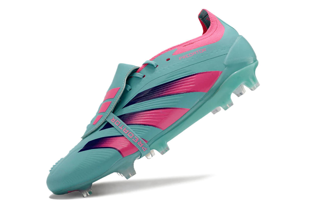 Chuteira Adidas Predstrike Elite Campo - Azul/Rosa