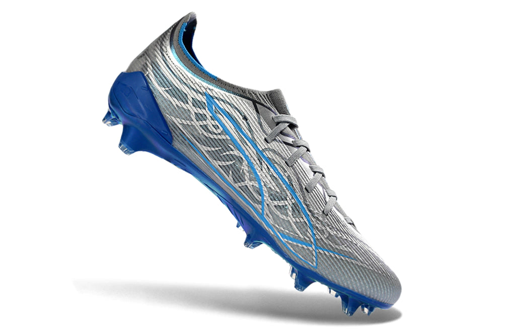 Chuteira Puma Ultra 5 Carbon FG - Cinza/Azul