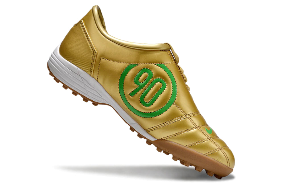 Chuteira Nike Total 90 Society - Dourado/Branco/Verde
