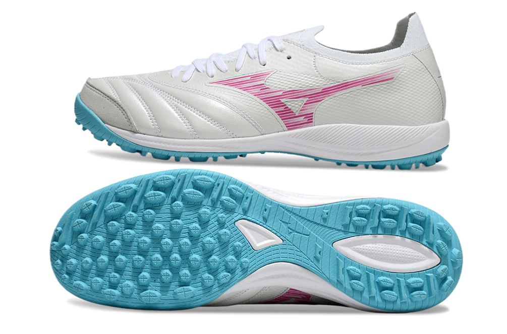 Chuteira Miuzno Morelia Neo Sala β Society - Azul/Branco /Rosa