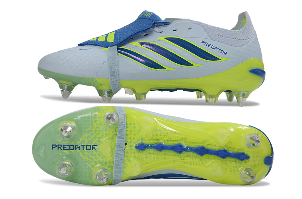 Chuteira Adidas Predator Tongue 26 Elite SG "ice gold precision"