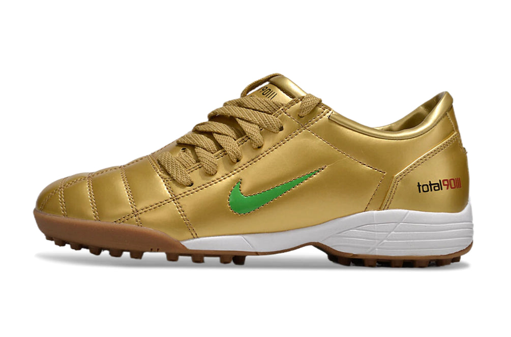 Chuteira Nike Total 90 Society - Dourado/Branco/Verde