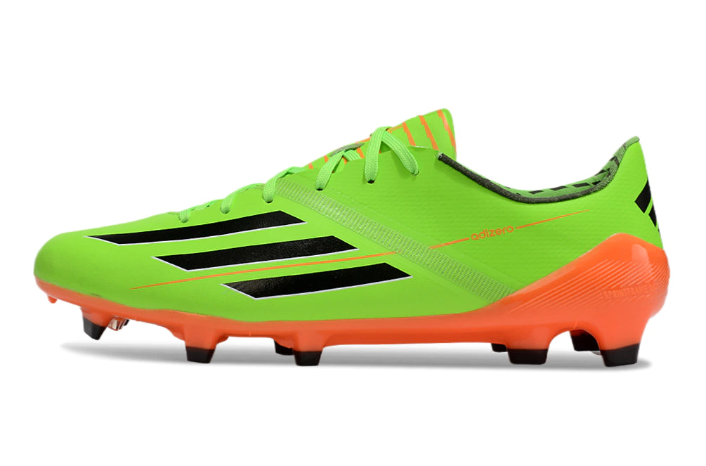 Chuteira Adidas F50 X Campo - Verde/Laranja/Preto