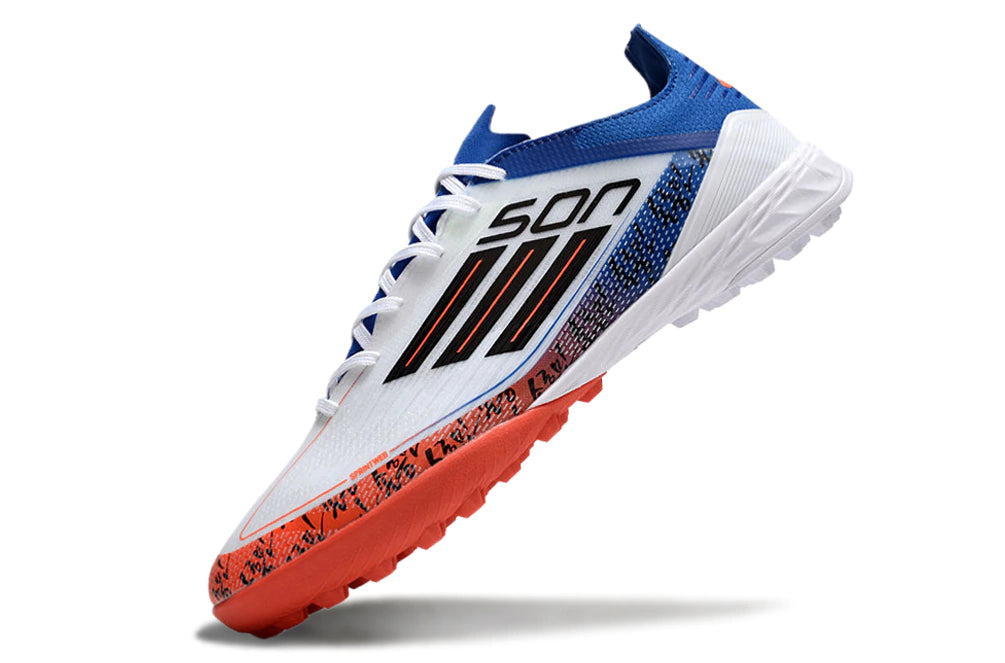 Chuteira Adidas X F50 Pro Society - Branco/Azul/Laranja