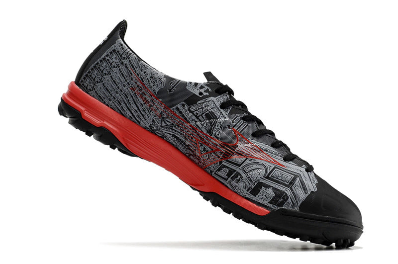 Chuteira Mizuno Alpha Made in Japan Society - Preto/Vermelho