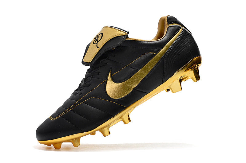 Chuteira Nike 10R Elite FG - Preto/Dourado