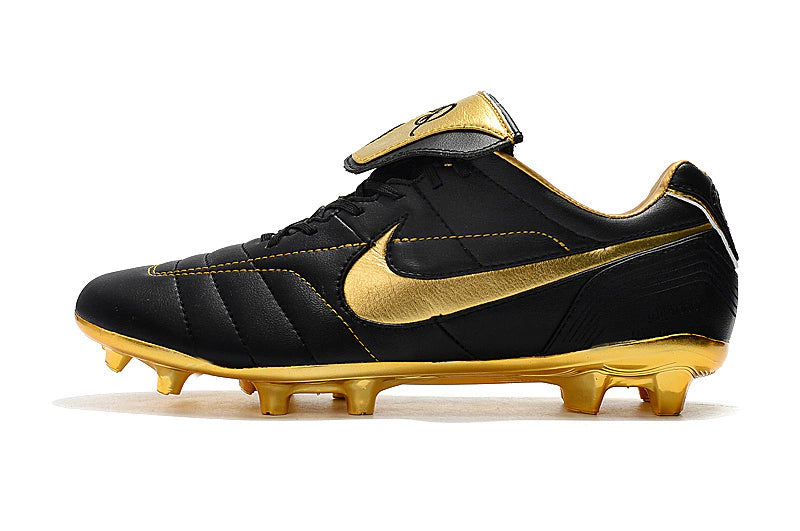 Chuteira Nike 10R Elite FG - Preto/Dourado
