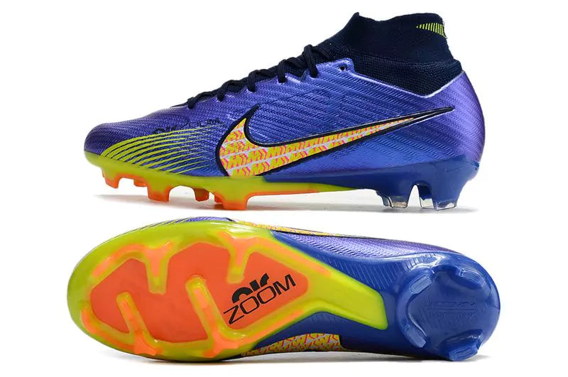 Chuteira Nike Air Zoom Mercurial Superfly 9 Elite - Azul/Laranja