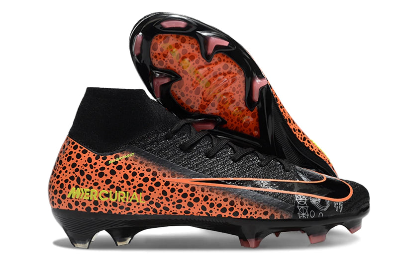 Chuteira Nike Mercurial Superfly 10 Elite Campo - Preto/Laranja