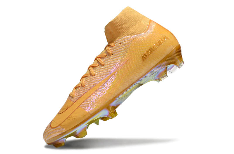 Chuteira Nike Air Zoom Mercurial Superfly 10 Elite Campo - Dourado