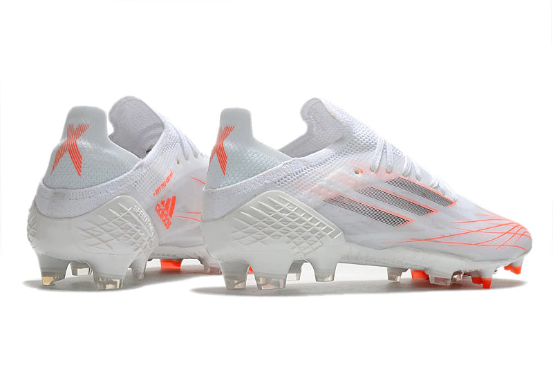Chuteira Adidas Speedfow.1 FG - Branco/Laranja