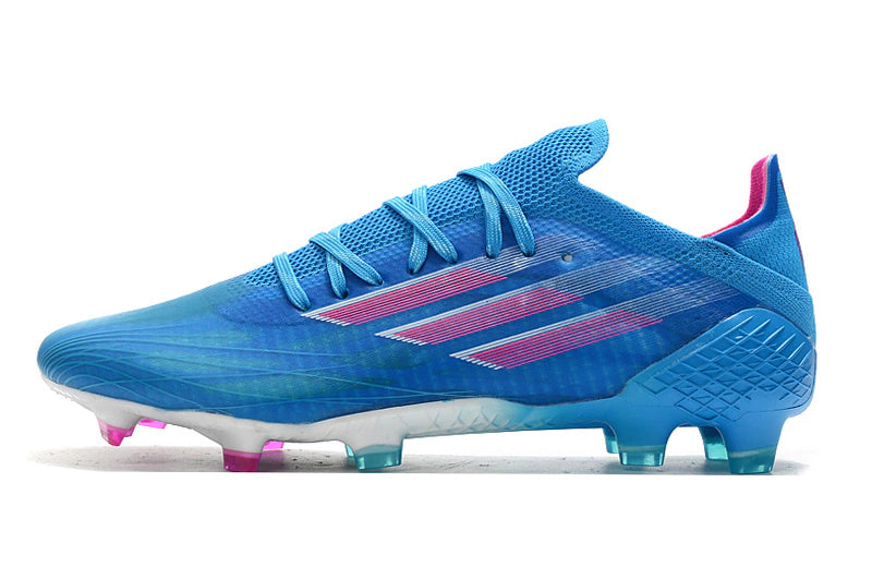 Chuteira Adidas Speedfow.1 FG - Azul/Branco