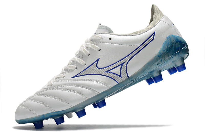 Chuteira Mizuno Morelia Neo 3 Campo FG - Branco/Azul