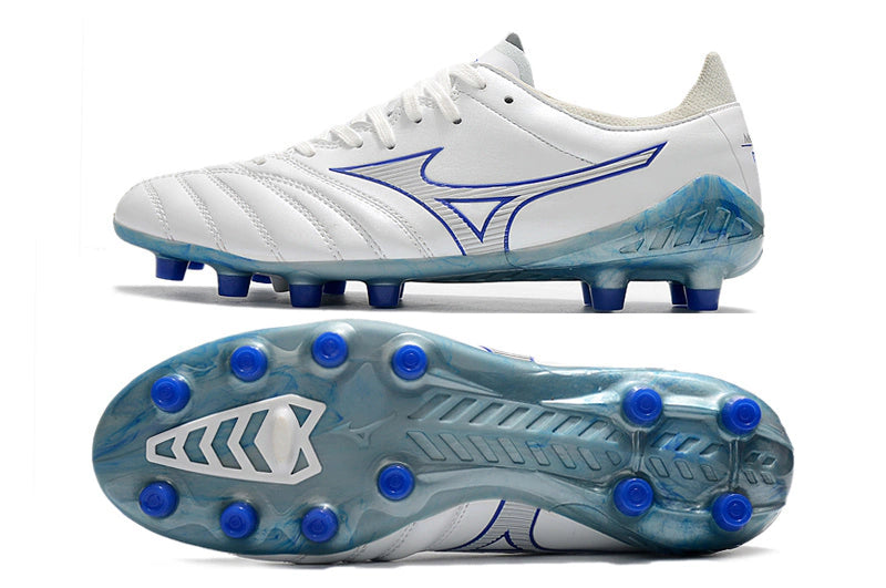 Chuteira Mizuno Morelia Neo 3 Campo FG - Branco/Azul