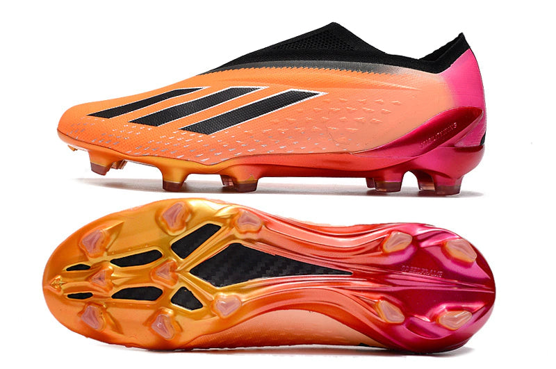 Chuteira Adidas X Speedportal+ FG - Laranja/Rosa
