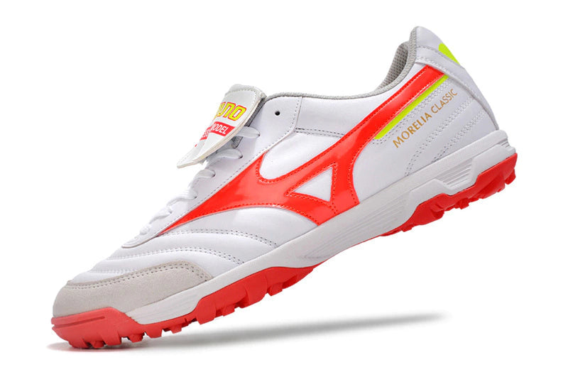 Chuteira Mizuno Morelia Neo 2 Society - Branco/Laranja