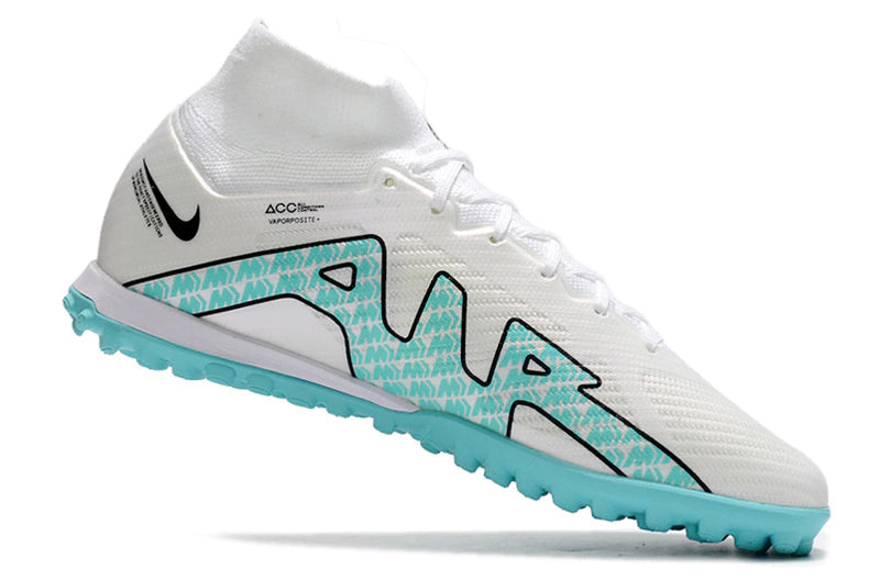 Chuteira Nike Mercurial Superfly 9 Elite Society - Branco/Azul