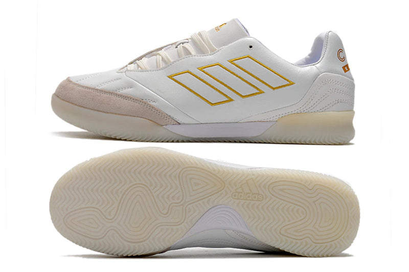 Chuteira Adidas Copa Kapitan 21 Futsal - Branco/Amarelo