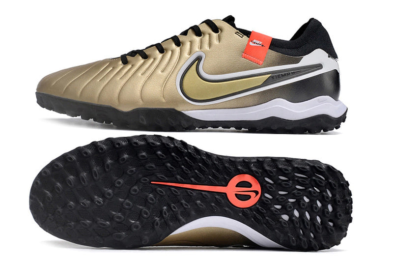 Chuteira Nike Tiempo 10 Pro Society - Dourado/Preto