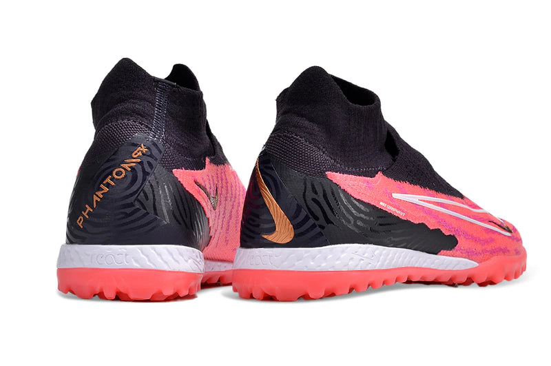 Chuteira Nike Phantom GX DF Society TF - Rosa/Branco