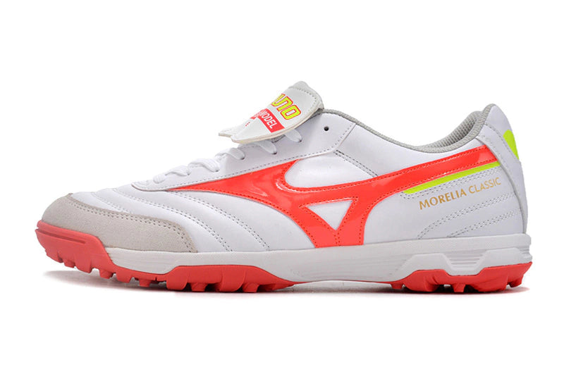 Chuteira Mizuno Morelia Neo 2 Society - Branco/Laranja
